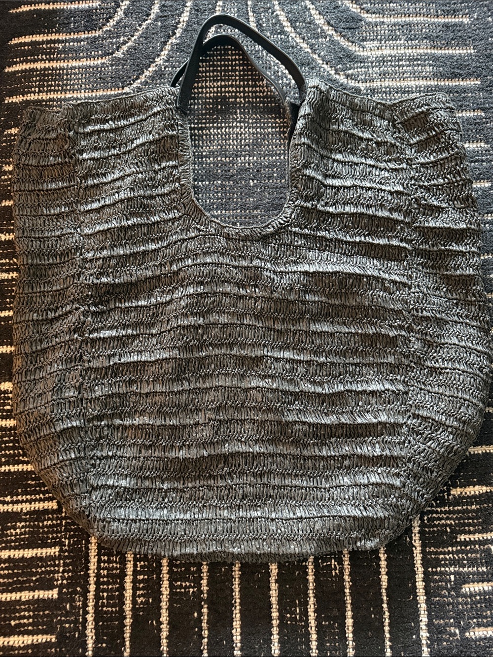 COS Oversized Raffia Tote - Picture 3 of 5